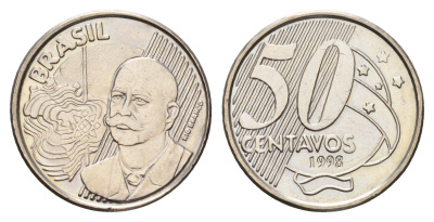 Бразилия 50 сентаво 1998 KM 651 медно-никель 4688-215