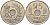 ДАНИЯ 25 ЭРЕ 1966 С;S, ФРЕДЕРИК IX (1947-1972) KM 855.1 медно-никель 202-732