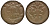 РОССИЯ ДЕНЬГА 1734 АННА (1730-1740) Биткин 287 медь 67-352