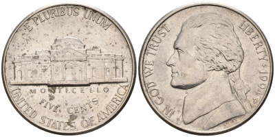 США 5 центов 1994 D, Джефферсон KM А192 медно-никель 92-1236