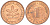 ФРГ 1 пфенниг 1976 D KM 105 сталь плакированная медью aUNC 4613-1211