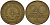 ГДР 20 пфеннигов 1969 A, первый год KM 11 латунь 92-443
