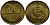 ГДР 20 пфеннигов 1969 А, первый год KM 11 латунь UNC 4398-1143
