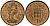 Великобритания 1 пенни 1979 Елизавета II (1952-2022) KM 915, Spink 4237 (B1) бронза 4548-541