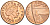 Великобритания 1 пенни 2011 Елизавета II (1952-2022) KM 1107, Spink B6 сталь плакированная медью 4609-732