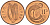 Ирландия 1 пенни 1988 птичка KM 20 бронза UNC 92-156