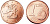 Финляндия 1 евроцент 1999 KM 98 сталь плакированная медью UNC 650-1625