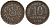 Германия 10 пфеннигов 1916 A J. 298, KM 20 железо    4603-737
