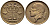 БЕЛЬГИЯ 50 САНТИМОВ 1964 BELGIE KM 149.1 бронза 4392-834