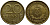 ГДР 20 пфеннигов 1969 А, первый год KM 11 латунь UNC 4397-427