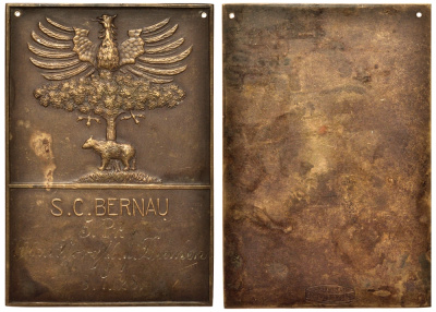 ГЕРМАНИЯ ПЛАКЕТКА 1828 ВЕРХОВНЫЙ СУД В БЕРНАУ (БЕРЛИН), 65*45 мм, 56 гр бронза 1082-7-33