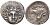 Фессалия родосская драхма 175-170 гг. до н.э. голова Гелиоса анфас / ??????, роза, чеканка для родосских наемников, вес 2,59 г about extremely fine SNG Keckman 793 серебро 00-821-41