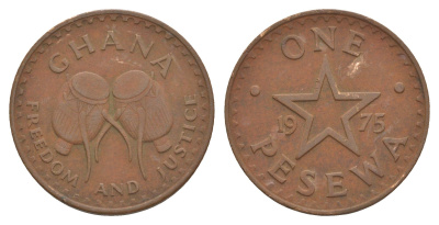 Гана 1 песева 1975 KM 13 бронза 4642-126