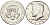 США 1/2 доллара (50 центов) 1968 D, Джон Кеннеди KM 202a серебро  UNC  4178-943