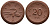 Саксония 20 пфеннигов 1921 колосья и серп J. N 53 фарфор UNC 1094-9-22