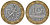 Франция 10 франков 1988 тип гений Бастилии KM 964.1, Le Franc 375.2 биметалл 45-511
