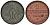 Ганновер 1 пфенниг 1858 B, Георг V KM 233, AKS 156, J. 90 медь 4594-519