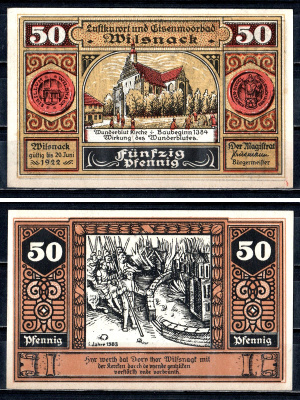 Вильснак (Пруссия, Бранденбург) 50 пфеннигов 1922 2193-50-1-1
