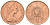 Великобритания 1 пенни 1974 Елизавета II (1952-2022) KM 915, Spink 4237 (B1) бронза 4588-539