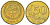 Киргизия 50 тыйын 2008 KM 13 сталь плакированная латунью UNC 4549-1118
