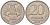 Россия 20 рублей 1992 ММД KM 314 медно-никель 202-321