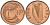 Ирландия 1 пенни 1994 мифологическая птица лира KM 20a бронза 4141-244