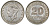 Британская Малайя 20 центов 1939 Георг VI (1937-1952) KM 5 серебро 53-356