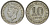 Британская Малайя 10 центов 1943 Георг VI (1937-1952) KM 4a серебро 53-224