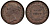 Стрейтс-Сетлментс 1/2 цента 1845 Ост-Индская компания KM 2 медь 1521-135