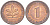 ФРГ 1 ПФЕННИГ 1978 F KM 105, J. 380 сталь плакированная медью 4181-628