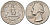США 25 центов (квотер) 1966 Вашингтон KM 164a медь плакированная медно-никелем 4175-351