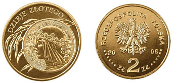 Польша 2 злотых 2006 MW, история польского злотого, Ядвига, 10 злотых 1932 KM 582, Parchimowicz 990 нордик UNC 4676-423