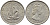 Британские Восточно-Карибские территории 25 центов 1955 Елизавета II (1952-2022), парусник KM 6 медно-никель 76-943