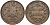 Британская Индия 1/2 анна 1835 b, Британская Ост-Индская компания, Бомбей, 29,7 мм. KM 447.1 медь 88-944