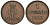 Ганновер 1 пфенниг 1853 B, Георг V KM 221, AKS 155, J. 83 медь 4594-242