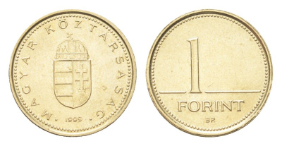 Венгрия 1 форинт 1999 KM 692 никель латунь UNC 4705-1149
