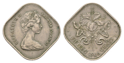 Багамские Острова (Багамы) 15 центов 1966 KM 5 медно-никель 4688-1015