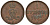 Ганновер 1 пфенниг 1852 B, Георг V, год тип KM 216, AKS 154, J. 82 медь 4594-532