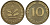 ФРГ 10 пфеннигов 1969 J KM 108, J.383 сталь плакированная латунью PROOF 1099-4-33