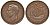 Великобритания 1/2 пенни 1944 Георг VI (1936-1952) KM 844, Spink 4115 бронза 4122-756