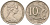 Австралия 10 центов 1968 Елизавета II (1952-), птица лирахвост KM 65 медно-никель 190-823