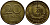ГДР 20 пфеннигов 1969 А, первый год KM 11 латунь UNC 4398-1142